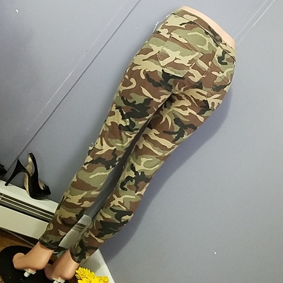 Denim - Distressed Imported Camo Jeans